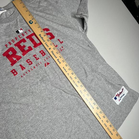 2005 Majestic Cincinnati Reds Baseball T-Shirt Men’s XL Gray MLB Collection 00s - Picture 3 of 10